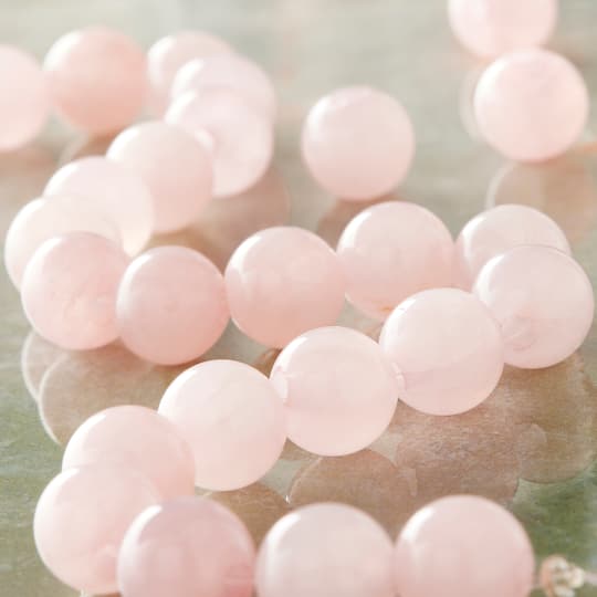 Rose Quartz Round Beads, 10mm by Bead Landing™